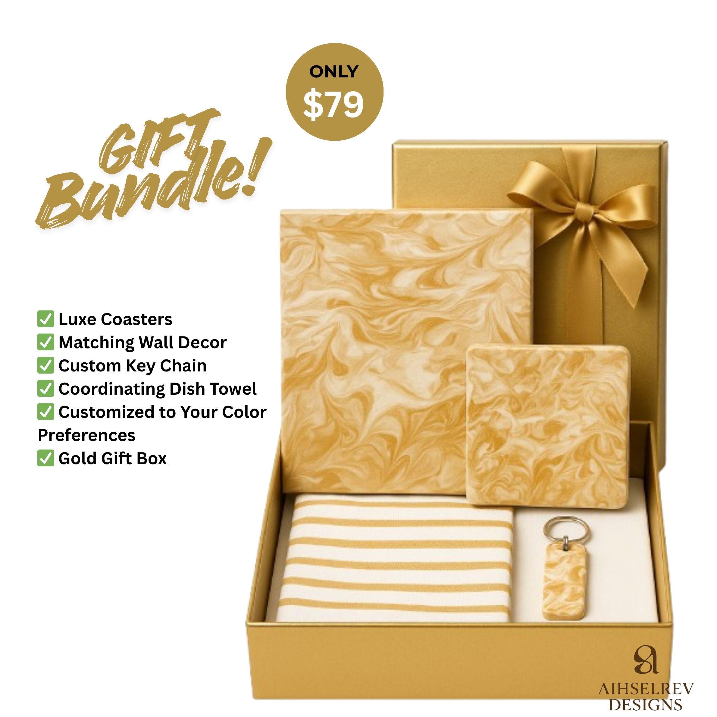 Aihselrev Designs Custom Made Luxury Art Bundle – Exclusive Handcrafted Set