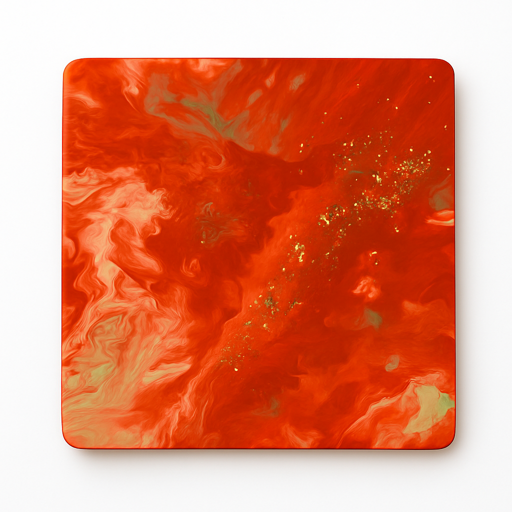 Custom Made-to-Order Abstract 4-Count Coasters – Personalized Art Gift